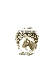 Work on paper - Artwork - Bookplate, John Shirlow, Bookplate for R.M. Chirnside by John Shirlow