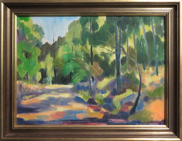 Landscape painting with path