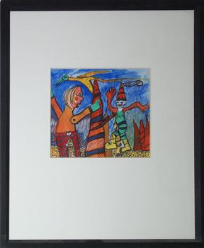 A bright framed drawing
