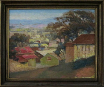 Painting - Artwork, David Alexander, [Townscape] by Davis Alexander, 1985