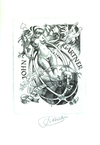 Artwork - Bookplate, 'John Gartner Ex Libris'