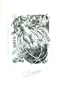 Work on paper - Artwork - Bookplate, 'John Gartner Ex Libris'
