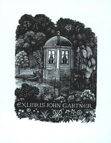 Work on paper - Artwork - Bookplate, 'Ex Libris John Gartner'