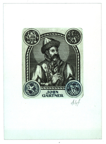 Work on paper - Bookplate, 'Ex Libris Bookplate for John Gartner'