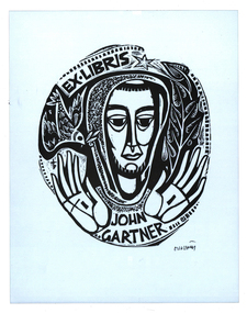 Work on paper - Bookplate, 'Ex Libris Bookplate for John Gartner'
