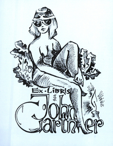 Work on paper - Bookplate, 'Ex Libris Bookplate for John Gartner'