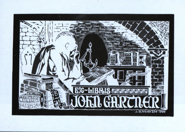 Bookplate, 'Ex Libris John Gartner'