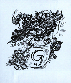 Bookplate, 'Ex Libris G'