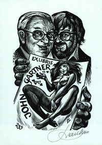 Bookplate, 'Ex Libris John Gartner'