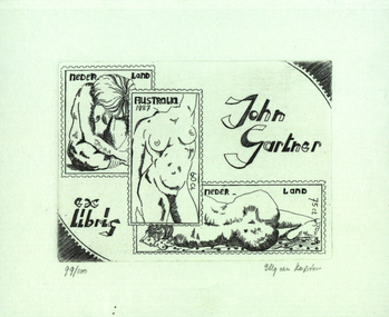 Bookplate, 'Ex Libris John Gartner'