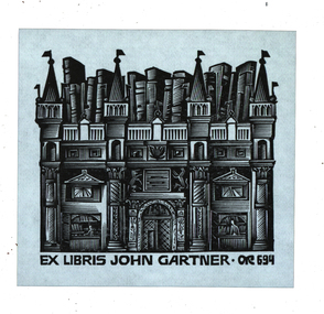 Bookplate, 'Ex Libris John Gartner'