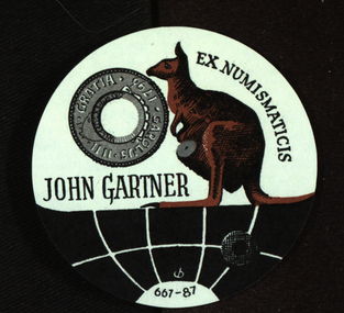 Bookplate, 'Ex Numismaticis John Gartner'