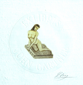 Bookplate, 'Ex Libris John Gartner'