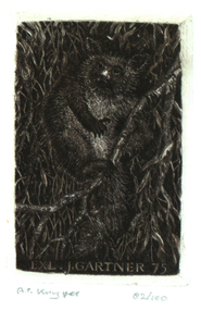 Bookplate, 'EXL. J. Gartner 75'