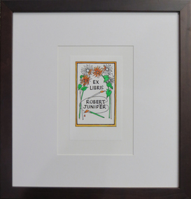 Work on paper - Artwork - bookplate, Ex Libris Robert Juniper