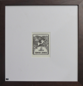 Artwork - bookplate, 'Ex Libris Edwin Jewell' by Irena Sibley