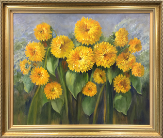 Artwork, Thelma Mueller, 'Sunflowers' by Thelma Mueller