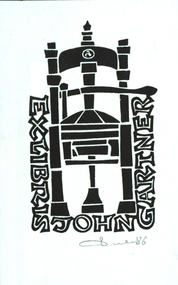Bookplate, 'Ex Libris John Gartner'