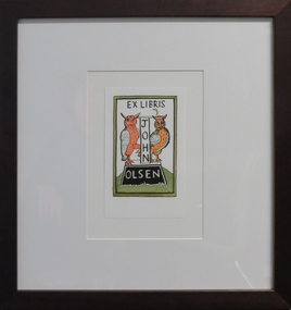 Artwork - Bookplate, Ex Libris John Olsen