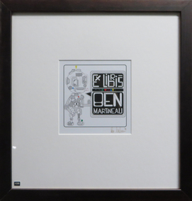 Work on paper - Artwork - bookplate, Ben Martineau, Ex Libris Ben Martineau