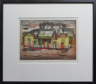 Work on paper - Artwork - Printmaking, Jack, Kenneth, "Chinese Joss House, Bendigo" By Kenneth Jack, 1961-2