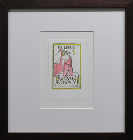 Work on paper - Artwork - bookplate, "Ex Libris Rachael Rovay"
