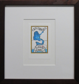 Work on paper - Artwork - bookplate, "Ex Libris Edwin Jewell"