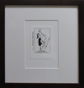 Artwork - bookplate, Ex Libris Edwina Preston, undated