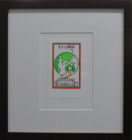 Work on paper - Artwork - bookplate, Ex Libris Julian Burnside, not dated