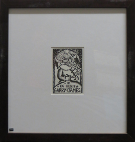 Work on paper - Bookplate, Irena Sibley, Ex Libris Garry James, not dated