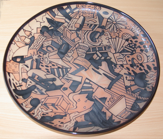 Artwork, other - Artwork - Glass Plate, Tony Hanning, [Glass Platter] by Tony Hanning, 1998