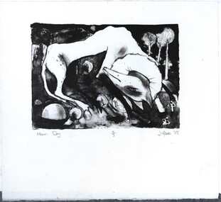 Work on paper - Artwork - Printmaking, 'Moon Dog' by Juli Haas, 1988