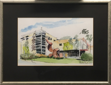 Work on paper - Artwork - watercolour, Karl H. Hofman, 'University of Ballarat' by Karl H. Hofman, 27/10/2002