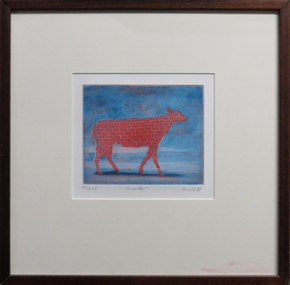 Work on paper - Artwork - Printmaking, Ricardo, Geoffrey, 'Veneer Deer' by Geoffrey Ricardo, 1997