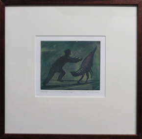 Artwork - Printmaking, 'Lobster Chase' by Geoffrey Ricardo, 2000