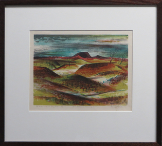 Work on paper - Artwork - Printmaking, Jack, Kenneth, "Mt Porndon and the Stony Rises - No 6 Volcanic Plains of Victoria" by Kenneth Jack, 1962