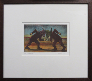 Work on paper - Limited Edition Coloured Print - 4 out of set of 30, 'Naturalists' by Geoffrey Ricardo, 1992