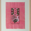 Rooster with pink background