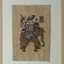 Two men riding an elephant