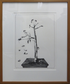 Work on paper - Artwork, Tree With Leaves or Birds in the Wind, 1993