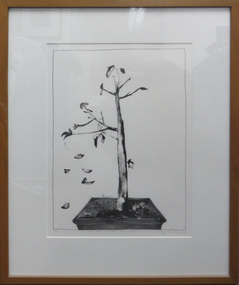 Work on paper - Artwork, Tree With Leaves or Birds in the Wind, 1993, 1993