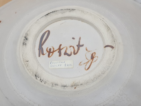 Signature on base of pot