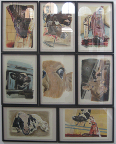 Work on paper - Artwork - Painting, 'Your Family Slaughterhouse' by Alexandria Langley Hall
