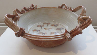 Ceramic, Serving Dish with Handles by Christopher Headley, c1985