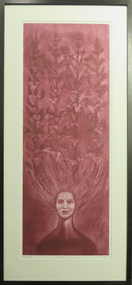 Work on paper - Artwork - Printmaking, Ricardo, Geoffrey, 'Rapunzel V (purple-arbour)' by Geoffrey Ricardo, 2002