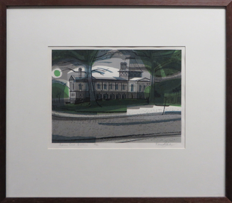 Work on paper - Artwork - Printmaking, 'Supreme Court, Brisbane', by Kenneth Jack, 1965