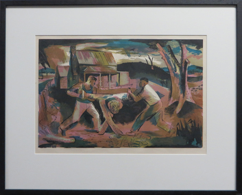 Work on paper - Artwork - Printmaking, Jack, Kenneth, 'The Woodcutter' by Kenneth Kack, 1954