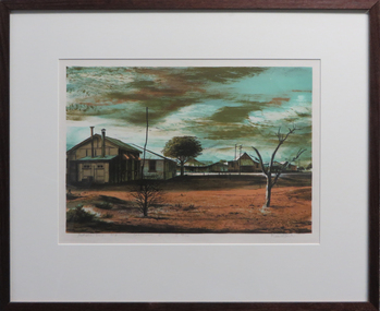 Work on paper - Artwork - Printmaking, Jack, Kenneth, 'Australian Towns No 2 Camooweal, Queensland II' by Kenneth Jack, 1972