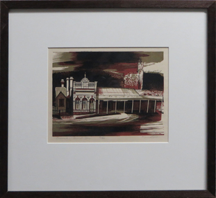 Work on paper - Artwork - Printmaking, Jack, Kenneth, 'Creswick General Store' by Kenneth Jack, 1960