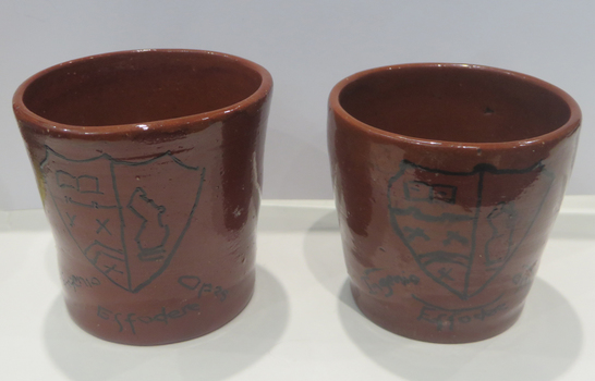 Two ceramic sherry classes